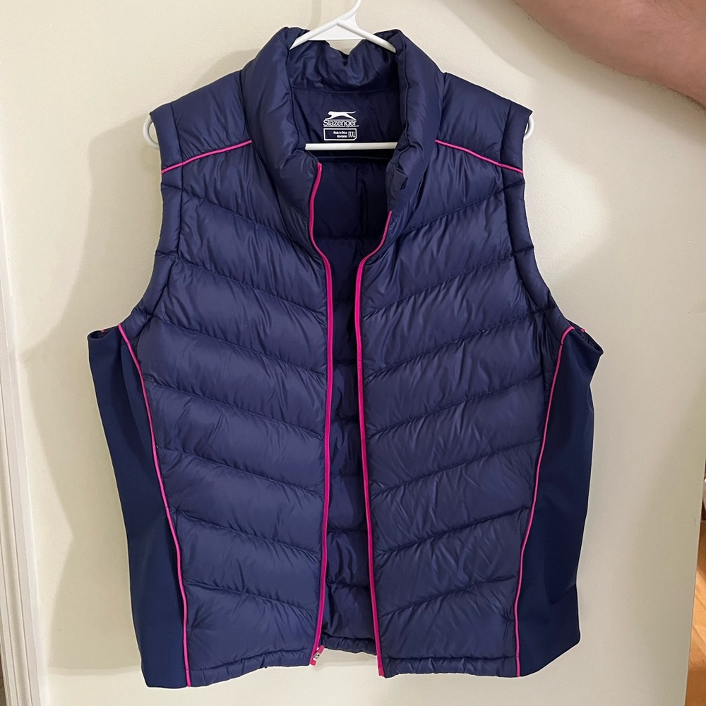 Slazenger Navy Golf Vest 70% Down and 30% Feathers size XXL